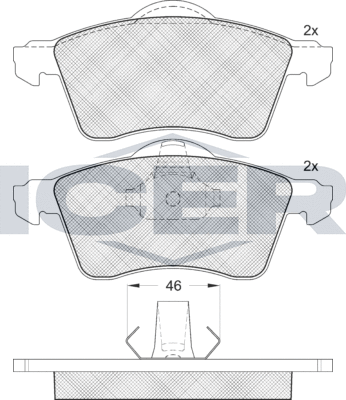 Тормозные колодки Icer. Артикул 141166