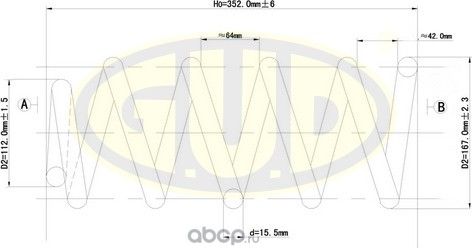 Пружина подвески G.U.D.. Артикул GCS056832