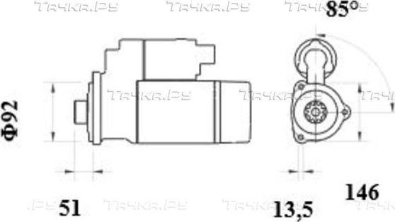 Стартер Mahle. Артикул MS 905