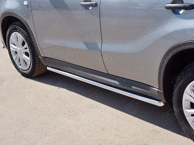 Защита порогов RusStal труба d42 (вариант 1) для Suzuk Vitara IV 2015-2026. Артикул SVT-0026421