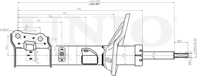 Амортизатор подвески (Unio). Артикул SAB-10296