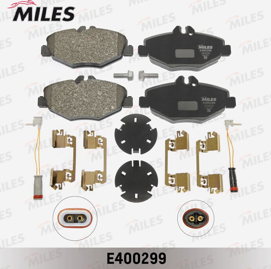Тормозные колодки Miles (Low-Metallic). Артикул E400299