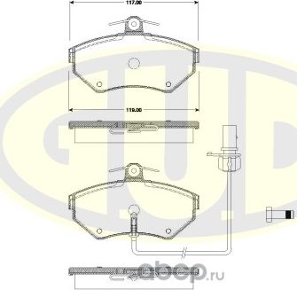 Тормозные колодки G.U.D.. Артикул GBP063112