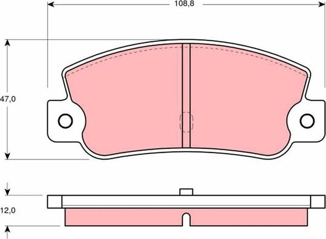 Тормозные колодки TRW задние для Fiat Argenta 1983-1985. Артикул GDB360