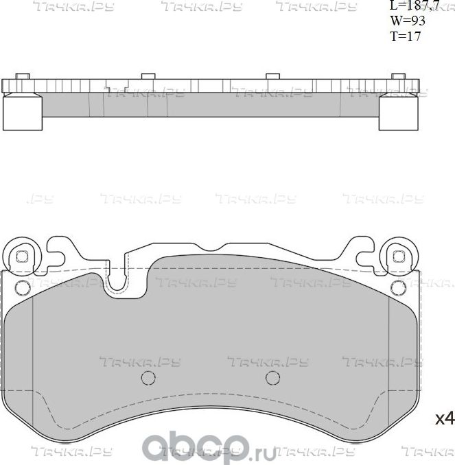 Колодки тормозные дисковые противоскрипная пластина в компл (Avantech). Артикул AV101