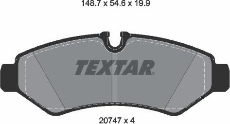 Тормозные колодки Textar Q+. Артикул 2074701