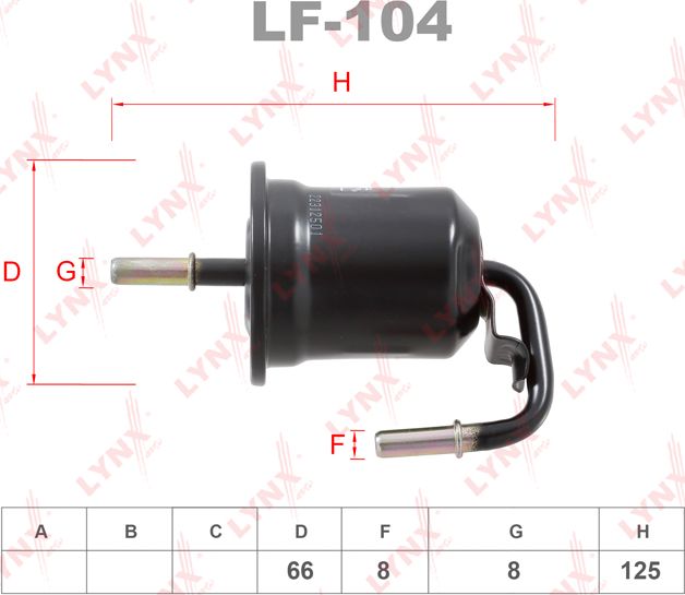 Топливный фильтр LYNXauto. Артикул LF-104