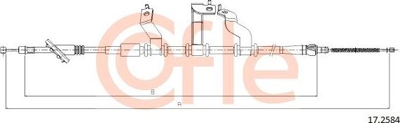 Трос ручника (тросик ручного тормоза) Cofle. Артикул 92.17.2584