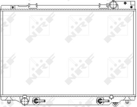 Радиатор охлаждения двигателя NRF для Toyota Previa I (XR10, XR20) 1990-1996. Артикул 53539