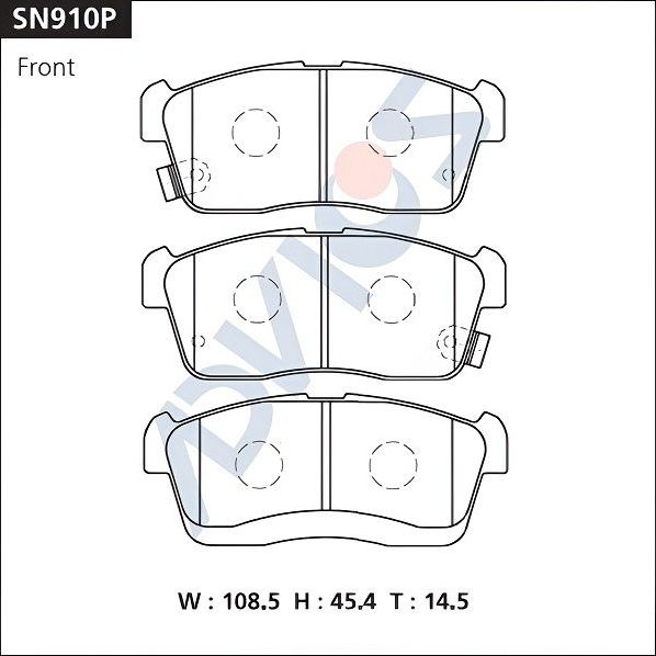 Тормозные колодки Advics передние для Toyota bB II 2005-2016. Артикул SN910P