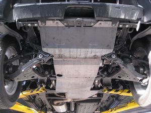 Защита Alfeco для картера, радиатора, КПП, раздатки Nissan Patrol Y62 2010-2025. Артикул ALF.15.31,32,33,34