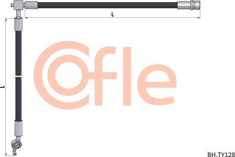 Тормозной шланг Cofle задний правый для Toyota Echo 1999-2005. Артикул 92.BH.TY128