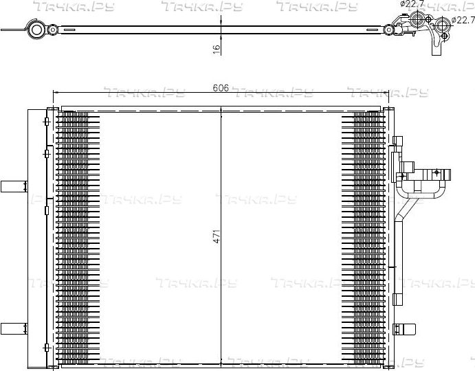 Радиатор кондиционера (конденсатор) NRF. Артикул 350375