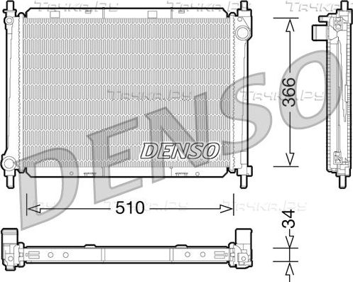 Радиатор охлаждения двигателя Denso для Nissan Micra K12 2003-2010. Артикул DRM46037