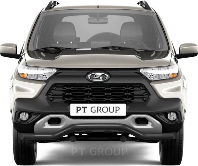 Защита PT Group переднего бампера одинарная d=63 мм ШАГРЕНЬ (ППК) для Lada Niva Travel 2021-2026. Артикул LNT-21-330213.22