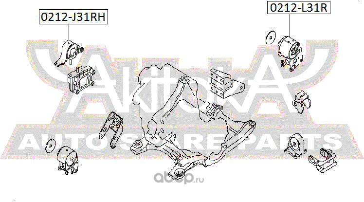 Подушка (опора) двигателя Asva. Артикул 0212-J31RH