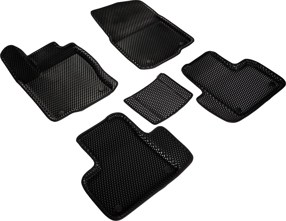 Коврики Seintex 3D EVA ромб для салона Mercedes-Benz GL-Class X166 2012-2019 ЧЕРНЫЕ. Артикул 98558