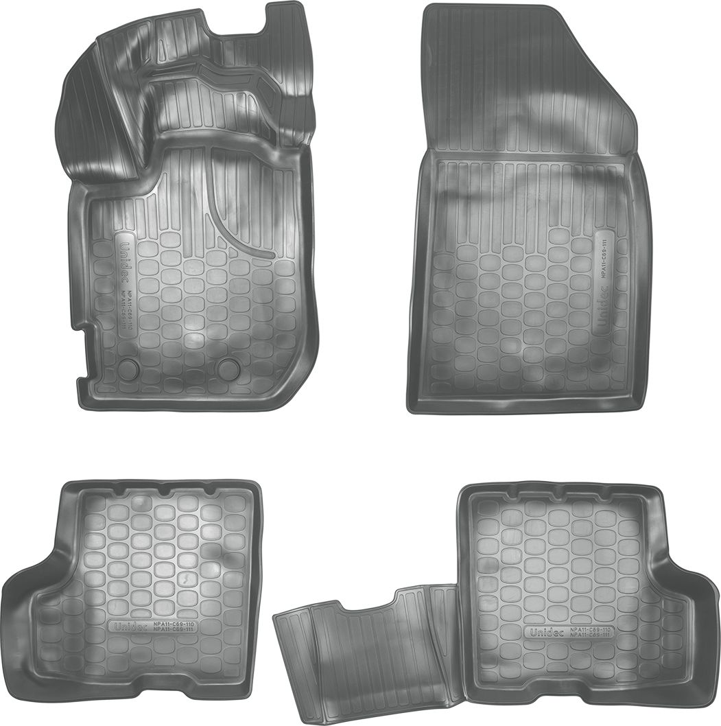 Коврики 3D Норпласт для салона Renault Duster II (HJD) (версия без ящика под сиденьем) 2021-2026 СЕРЫЕ. Артикул NPA11-C69-111-G