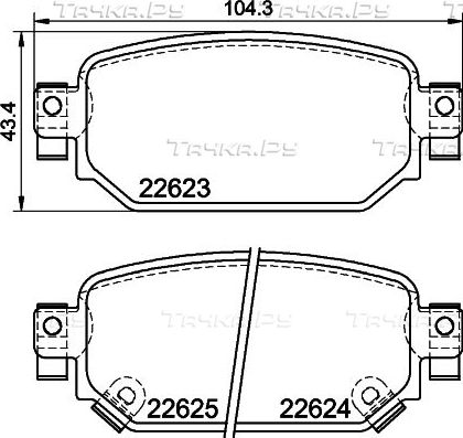 Тормозные колодки Nisshinbo задние для Mazda CX-3 I 2018-2026. Артикул NP5072