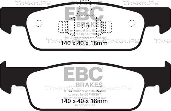 Тормозные колодки EBC Brakes передние для Smart Fortwo III (C453, A453) 2014-2026. Артикул DP22146