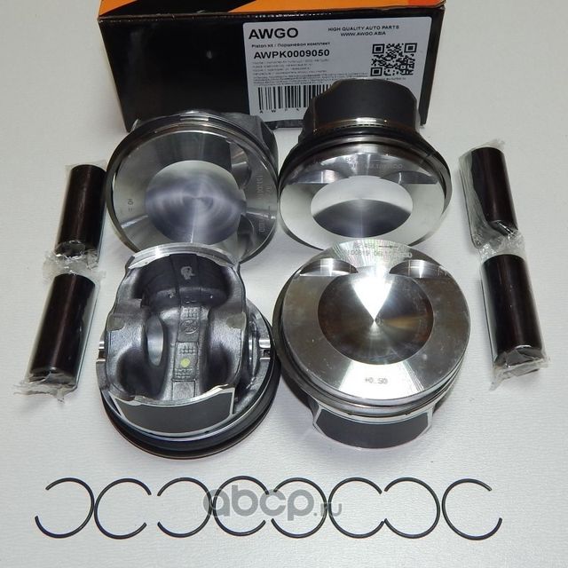 4 шт. порш., кольца, пальцы 0,50 (комплект) AWPK0009050 (Awgo) Awgo. Артикул AWPK0009050
