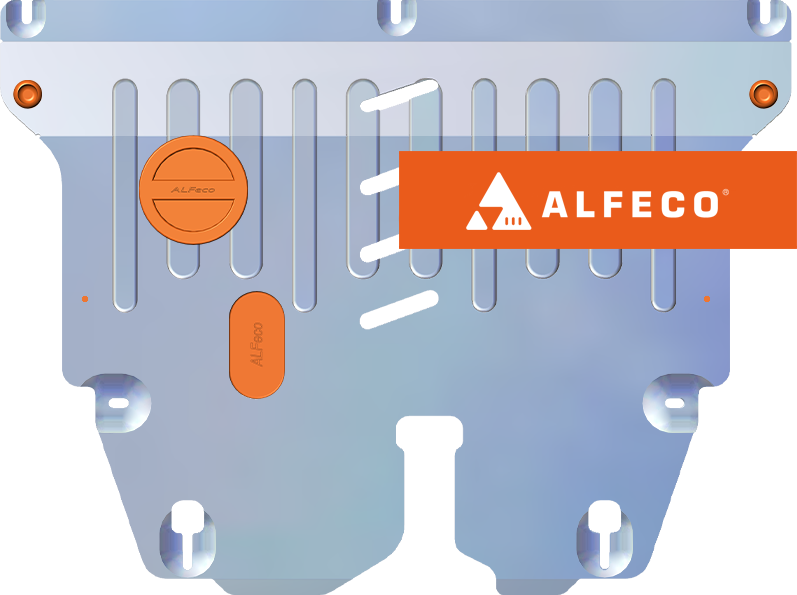 Защита алюминиевая Alfeco для картера и КПП Chevrolet Cruze 2015-2026. Артикул ALF.03.24 AL4