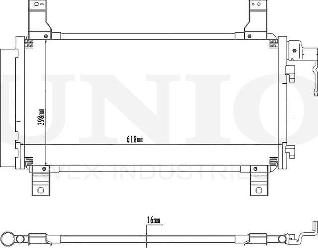 Радиатор кондиционера (Unio). Артикул RAD-30041