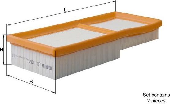 Воздушный фильтр Mahle для Chrysler Crossfire 2003-2008. Артикул LX 1137/S