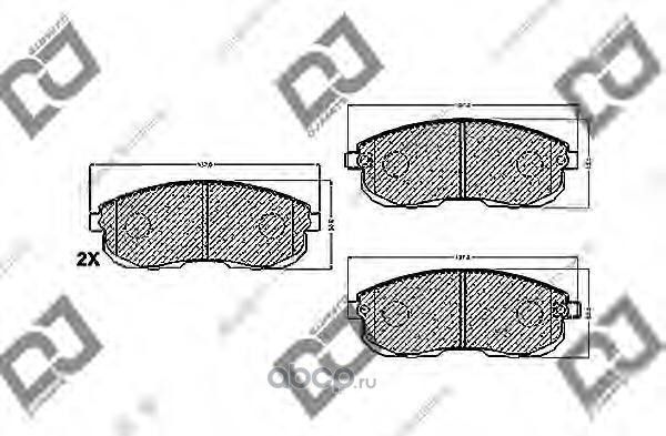 Колодки тормозные дисковые (DJ Parts). Артикул BP1475