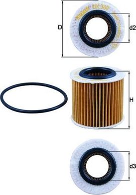 Масляный фильтр Mahle-Knecht. Артикул OX 360D