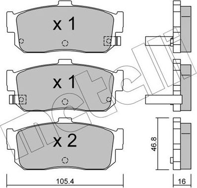 Тормозные колодки Metelli. Артикул 22-0193-1