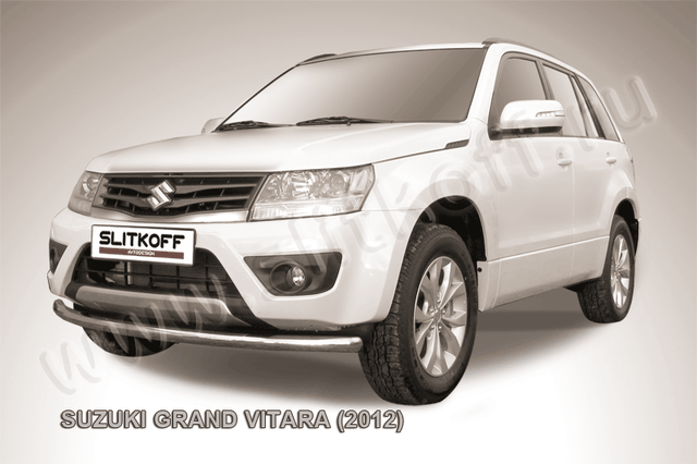 Защита Slitkoff переднего бампера d57 для Suzuki Grand Vitara III 5-дв. 2012-2015. Артикул SGV12002