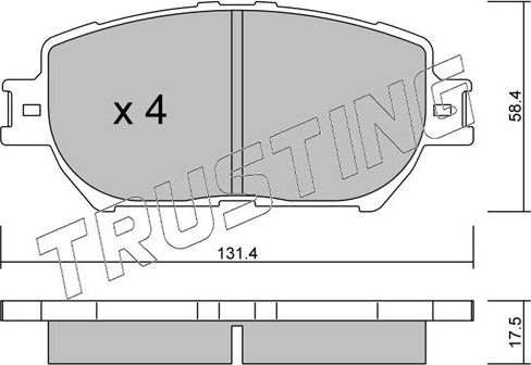 Тормозные колодки Trusting. Артикул 767.0