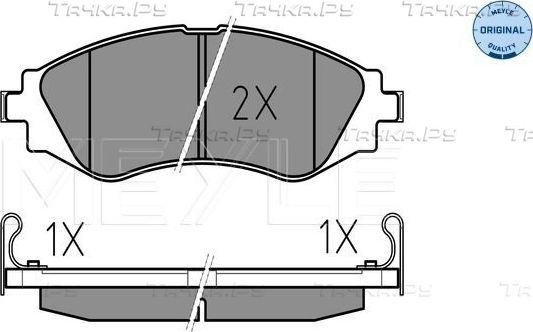 Тормозные колодки Meyle Original передние для Daewoo Lacetti 2004-2005. Артикул 025 232 3417/W
