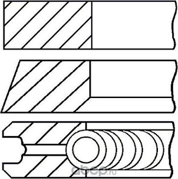 Кольца поршн к-т на 1 цил VAG 3.0 TDI V6 (Goetze). Артикул 0843430000