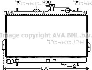 Радиатор охлаждения двигателя AVA. Артикул HY2105