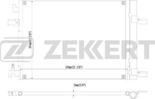 Радиатор кондиционера (конденсатор) Zekkert для Chevrolet Orlando I 2011-2015. Артикул MK-3004