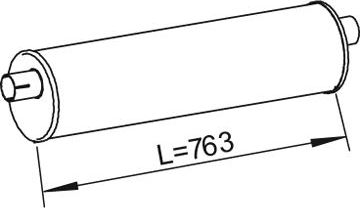 Глушитель Dinex. Артикул 28336