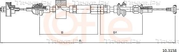 Трос сцепления Cofle для Volkswagen Polo II 1992-1994. Артикул 10.3158