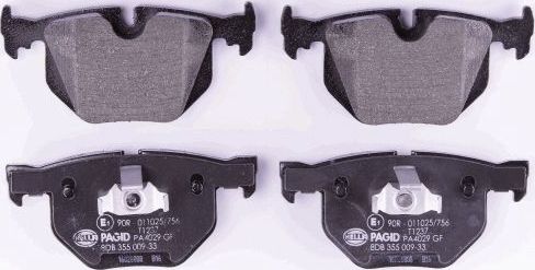 Тормозные колодки Hella. Артикул 8DB 355 009-331