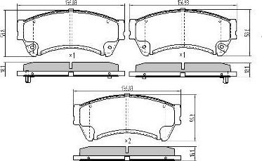 Тормозные колодки Fremax передние для Mazda 6 II (GH) 2007-2013. Артикул FBP-1524