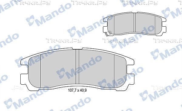 Тормозные колодки Mando задние для Mitsubishi Sapporo II 1987-1990. Артикул MBF015707