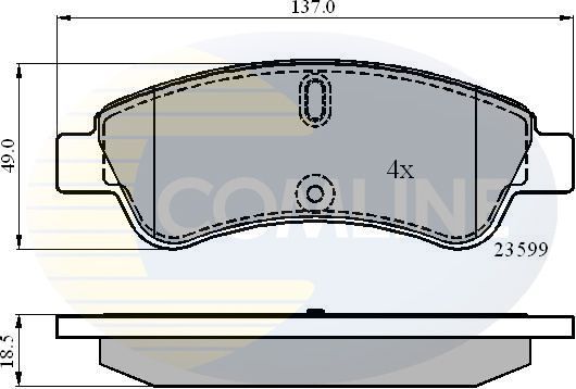 Тормозные колодки Comline Comline. Артикул CBP01033