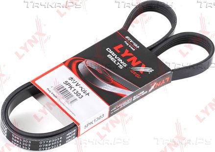 Приводной ремень поликлиновой LYNXauto для Mitsubishi Galant VIII 1997-2004. Артикул 5PK1303