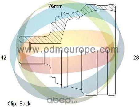 12-211992 шрус 42/76mm/28 Audi 10 (ODM). Артикул 12211992