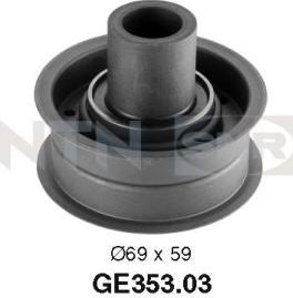 Направляющий (ведущий) ролик ремня ГРМ NTN / SNR. Артикул GE353.03