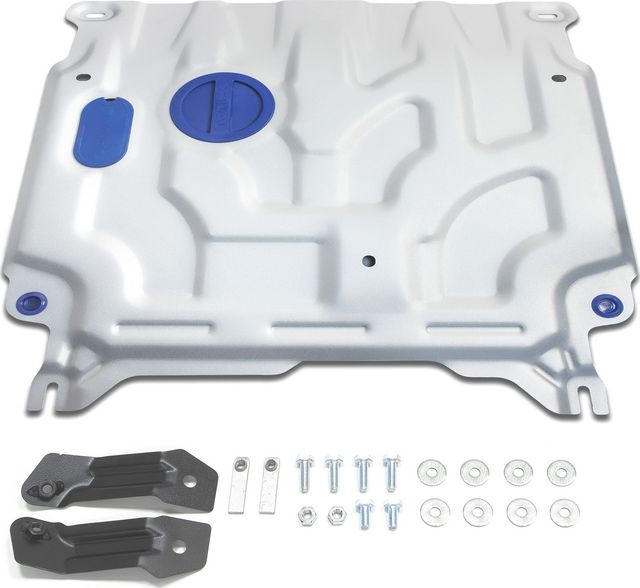 Защита алюминиевая Rival для картера и КПП Kia Rio IV седан (вкл. X-Line хэтчбек) 2017-2026. Артикул 333.2369.1