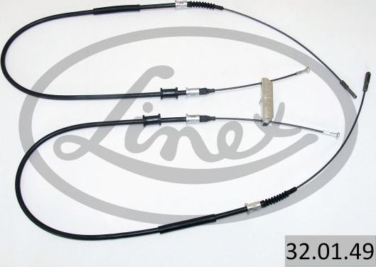 Трос ручника (тросик ручного тормоза) Linex задний для Opel Omega A 1986-1994. Артикул 32.01.49