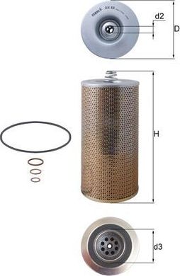 Масляный фильтр Mahle-Knecht для Mercedes-Benz SK 1987-1996. Артикул OX 69D