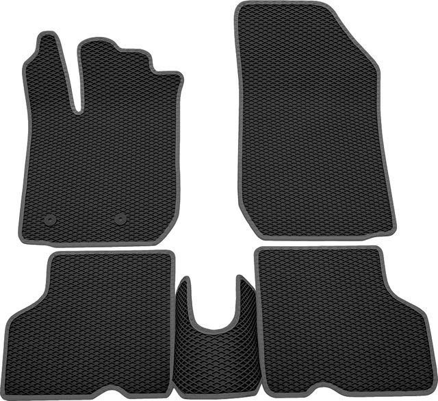 Коврики Rezkon EVA для салона Renault Kaptur 2016-2026 Серый кант. Артикул 9029035102